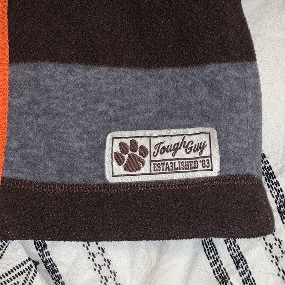 Boys 18 Month Carter’s Brown & Orange Zip Up Fleece Jacket - Picture 2 of 4